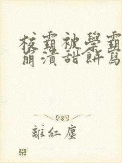 校霸被学霸玩到崩溃甜饼写手