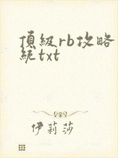 顶级rb攻略系统txt封面