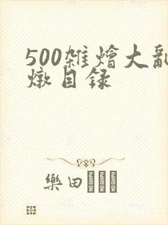 500杂烩大乱炖目录