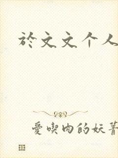 于文文个人简历