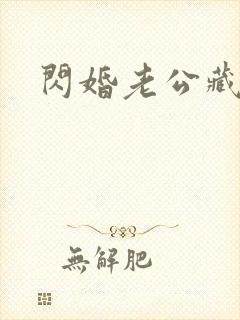 闪婚老公藏不住封面