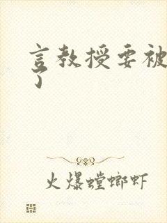 言教授要被撞坏了封面