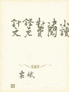针锋对决小说全文免费阅读完整版