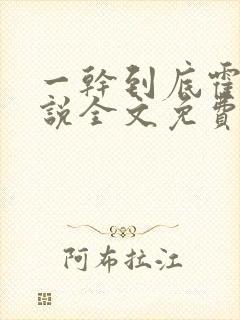 一干到底霍坤小说全文免费阅读封面