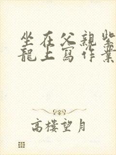 坐在父亲紫色大龙上写作业