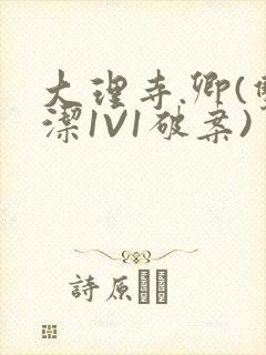 大理寺.卿(双洁1V1破案)