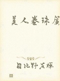 美人卷珠帘封面