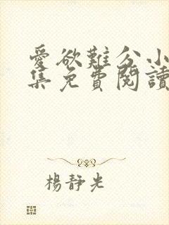 爱欲难分小说全集免费阅读封面