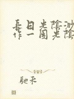 长日光阴渺渺乱作一团光阴似箭封面