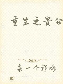 重生之贵公子封面