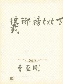 琅琊榜txt下载封面