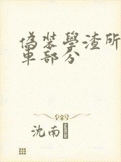 伪装学渣所有开车部分