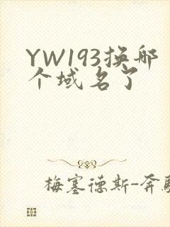 YW193换哪个域名了封面