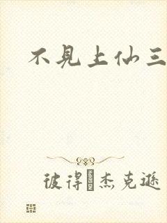 不见上仙三百年封面