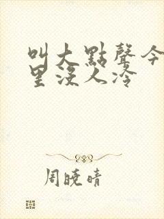 叫大点声今晚家里没人冷封面