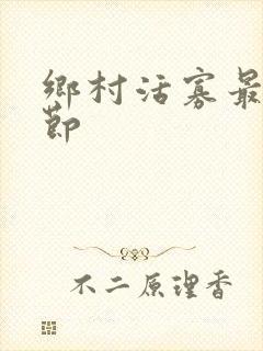 乡村活寡最新章节