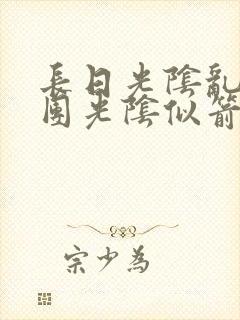 长日光阴乱作一团光阴似箭无弹窗封面