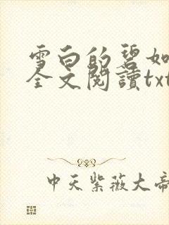 雪白的碧如老师全文阅读txt