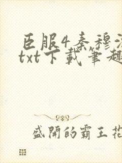 臣服4秦穆沈流txt下载笔趣阁
