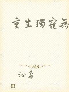 重生独宠无二封面