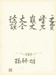 徐大巅峰之路小说全文免费阅读
