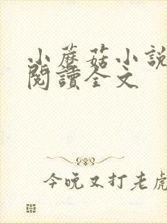 小蘑菇小说免费阅读全文封面