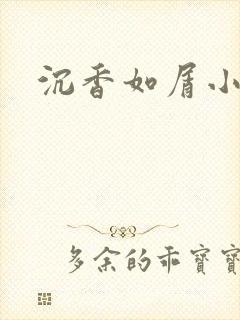 沉香如屑小说