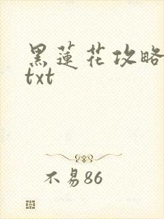 黑莲花攻略手册txt