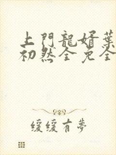 上门龙婿叶辰萧初然全免全集封面