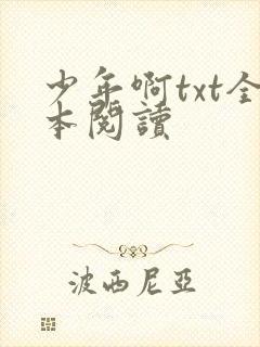 少年啊txt全本阅读
