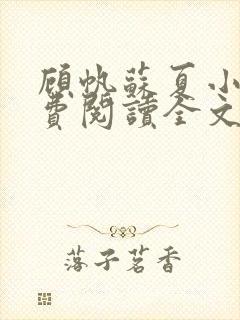 顾帆苏夏小说免费阅读全文