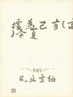 据为己有(高干)今夏封面