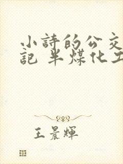 小诗的公交车日记 半煤化工