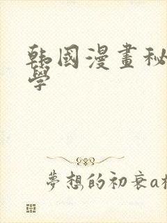 韩国漫画秘密教学