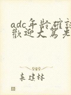adc年龄确认欢迎大驾光临小说封面