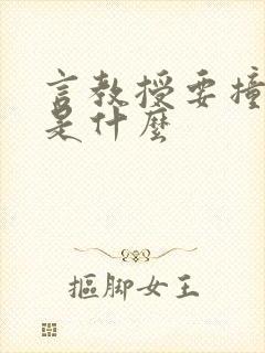 言教授要撞坏了是什么