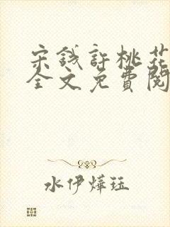 宋钱许桃花小说全文免费阅读
