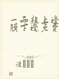 一面亲上边一面膜下边免费阅读
