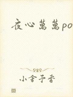 夜心万万po封面