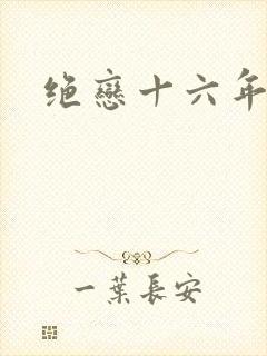 绝恋十六年封面