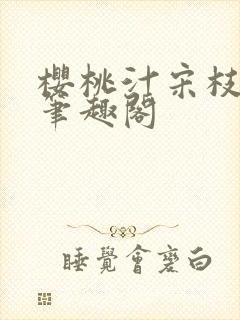 樱桃汁宋枝江野笔趣阁封面
