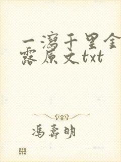 一泻千里金银花露原文txt