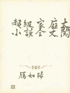 超级家庭大杂烩小说全文阅读