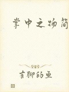 掌中之物简介封面
