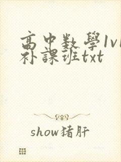 高中数学1v1补课班txt封面