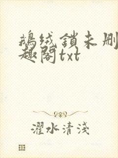 鹅绒锁未删除笔趣阁txt