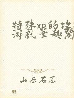 特殊xp的攻略游戏笔趣阁封面