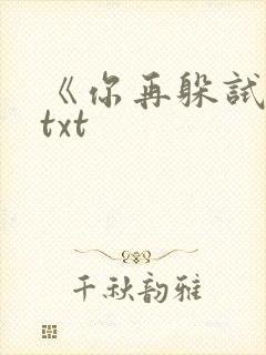 《你再躲试试》txt