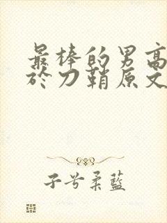 最棒的男高中生于刀鞘原文阅读封面