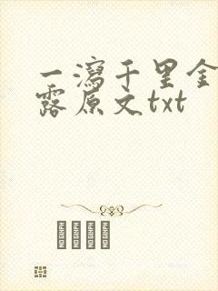 一泻千里金银花露原文txt